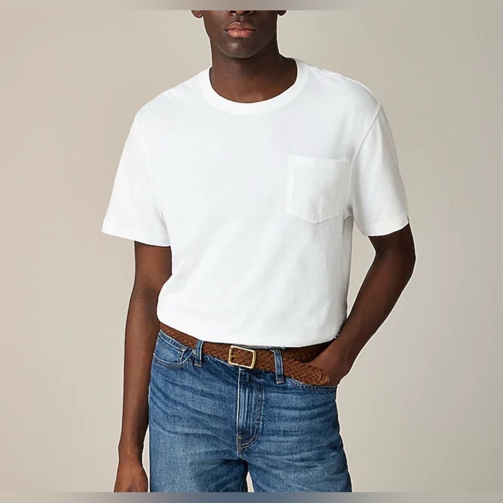 J. Crew Men’s Vintage-wash Cotton Pocket T-shirt Size XXL NWT #BW379